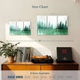 thumbnail image 3 of Elephant Stock Pine Tree Silhouette Wall Art - Horizontal Multi Panel Canvas - Living Room Wall Decor - Abstract Multi Panel - Green And White Decor - 23" x 14", 3 of 4