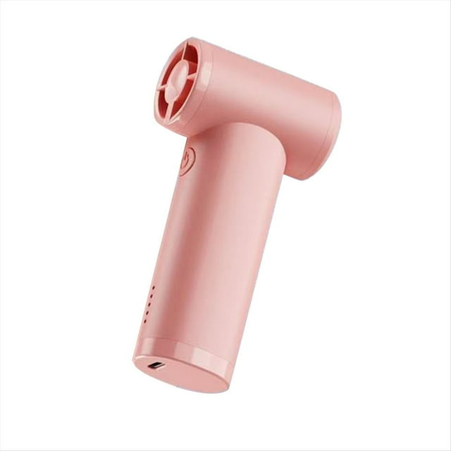 Mini Ventilador Recargable con Viento Fuerte, Pantalla Digital, Ajustable, Turbo, Portátil, para Uso en Exteriores, Color Rosa.