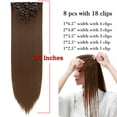 thumbnail image 4 of SEGO Clip in Hair Extensions Straight Full Head Real Hair 8 Hair Pieces 18 Clips For Women Hollywood Hair Accessory Blonde/Golden/Red/Purple/Pink/Blue/Black, 4 of 8