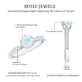 thumbnail image 6 of Rosec Jewels Ethiopian Opal Solitaire Ring with Diamond Accent, Rainbow Ethiopian Opal Ring for Women, 14K White Gold, US 5.50, 6 of 8