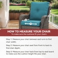thumbnail image 6 of Patiobula Outdoor 12-Piece Deep Seat Cushion,24 x 22, Water Repellent, Fade Resistant, Deep Seat Bottom and Back Cushion for Chair, Sofa, and Couch,Peacock Blue, 6 of 8