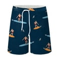 thumbnail image 2 of AXXD Mens Gym Shorts Black Summer Hawaii Printing Breathable Vacation Beach Shorts Swimming Trunks Father's Day Gift, 2 of 3