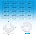 thumbnail image 2 of Uxcell 3.54"/90mm Flange Water Pipe Cover Decoration PP Plastic Escutcheon Collar Drain Line Cover, White 3Pcs, 2 of 6