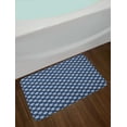 thumbnail image 2 of Indigo Bath Mat, Ancient Greek House Tile Inspired Design with Floral Flower Leaf Details, Non-Slip Plush Mat Bathroom Kitchen Laundry Room Decor, 29.5 X 17.5 Inches, Navy Blue and White, Ambesonne, 2 of 2