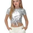 thumbnail image 1 of Niños Disfraces Niños Primavera Verano Color Sólido Carnaval Festa Festival Desempeño Cuello Redondo Camiseta Top para Niño Pequeño, 1 of 8