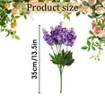 thumbnail image 6 of Delphinium Artificial Flowers 1PC Purple Fake Flowers 13.5" Tall Flowers Faux Delphinium for Floor Vase Light Purple Flowers for Wedding Centerpieces Home Decor Indoor(White), 6 of 8