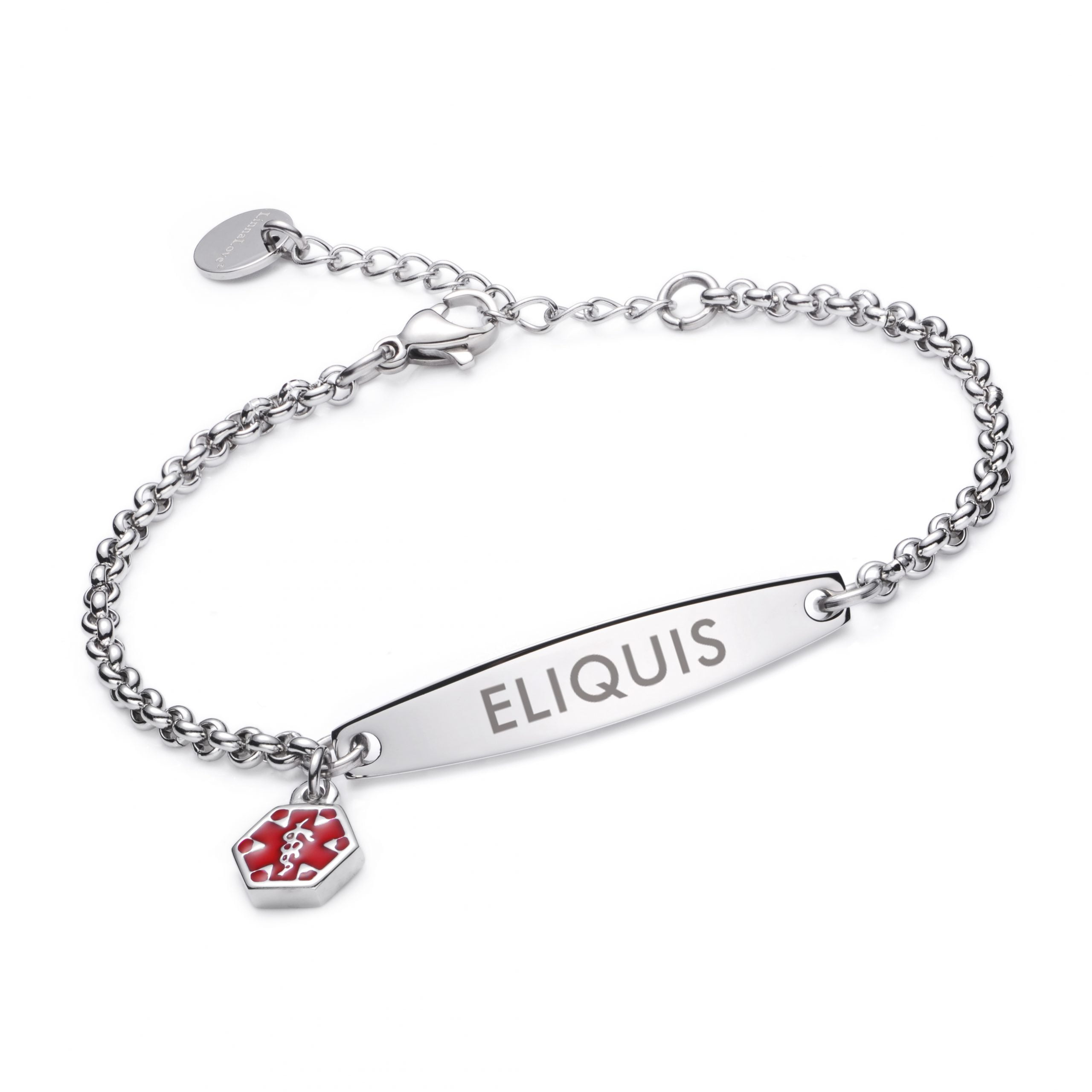 linnalove Stainless steel Medical alert bracelet for Women eliquis