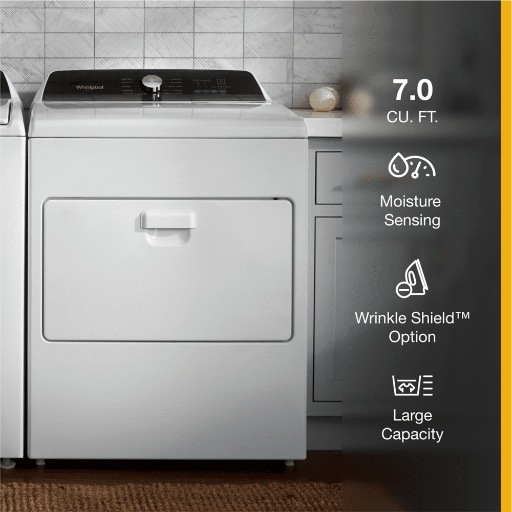 Whirlpool 7.0 cu ft Top Load Electric Dryer