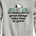 thumbnail image 3 of Peanuts - Great Things Take Time To Grow - Toddler & Youth Crewneck Fleece Sweatshirt, 3 of 6