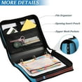 thumbnail image 4 of ALAZA Zipper Binder Bag Basketball Blue 3 Ring File Folder Binder Organizer Bag, 4 of 8