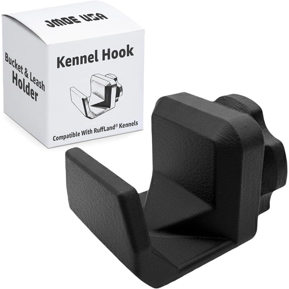 Jmoe USA Universal Hook for Ruffland Dog Kennels | Heavy Duty Leash and Bucket Holder Accessory | Weatherproof Material