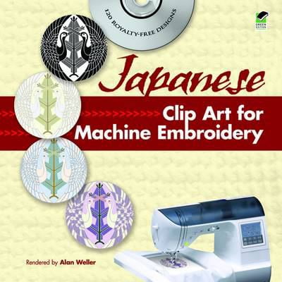 Japanese Clip Art for Machine Embroidery: Green Edition