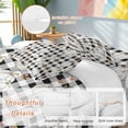 thumbnail image 2 of Thanksgiving Pumpkin Bedding Duvet Cover Set Twin Size 4 Pieces Fall Leaves Botanical Black Plaid Bedding Set with Zipper Closure, 1 Comforter Cover 68x86 Inches 1 Flat Sheet & 2 Pillow Cases, 2 of 7