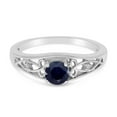 thumbnail image 6 of 14k White Gold Round Sapphire And Diamond Ring, 6 of 6