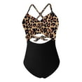 thumbnail image 2 of Mejor Belleza Mujer Traje de Baño de Moda Aumentar el tamaño 2 Piezas Tankini Tops de Bikini y Partes de Abajo Leopard Print L, 2 of 8