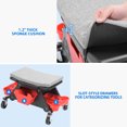 thumbnail image 6 of Dextrus Rolling Mechanic Stool 330 LBS with Wheels, Mechanics Seat with 2 Removable Trays and Drawer, 6 of 9