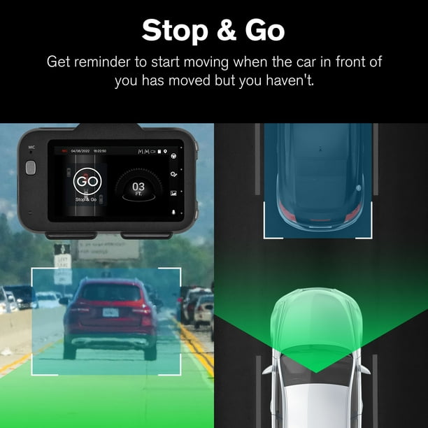 YADA Roadcam AI PLUS, AI-Powered 4K Dash Cam with 1080p Rear Cam