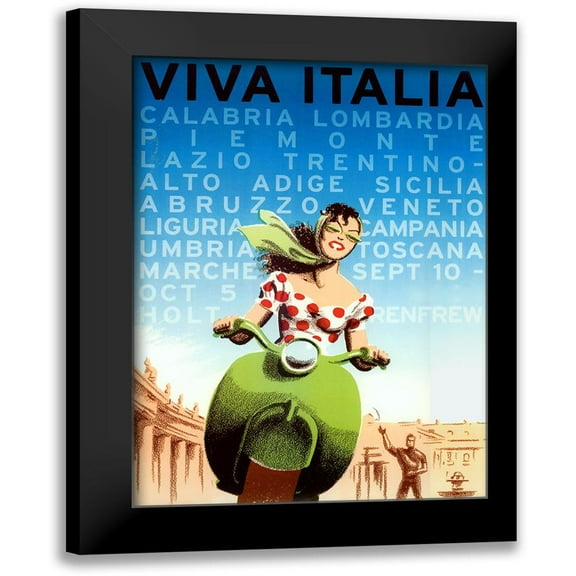Vintage Apple Collection 11x14 Black Modern Framed Museum Art Print Titled - Viva Italia