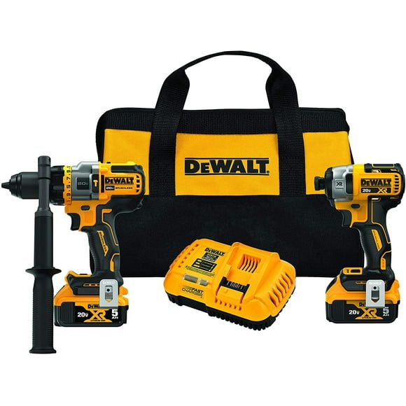 DEWALT DCK2100P2 20V MAX Brushless Cordless 2-Tool Kit Including Hammer Drill/Driver with FLEXVOLT Advantage