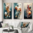 thumbnail image 1 of Designart "Organic Blessings from the Otherworldly Multiverse II" Minimalism Framed Wall Art Set Of 3 - White Abstract Minimalism Frame Gallery Set For Office Decor, 1 of 6