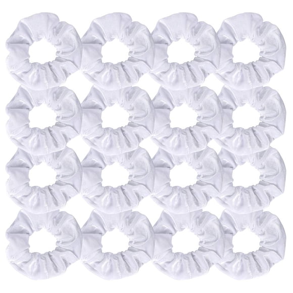 Semato Paquete de 16 coleteros de terciopelo blanco para el pelo, elásticos, soporte para coleta, bandas para el pelo, accesorios para mujeres y niñas