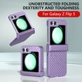 thumbnail image 4 of Designed for Samsung Galaxy Z Flip5 Phone Case, Hinge Protection with Unique Frosted Texture and Wave Pattern, Scratch Resistant Shockproof Phone Case Cover for Samsung Galaxy Z Flip5, Purple, 4 of 6