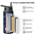 thumbnail image 2 of Galaxy Insulated Water Bottle with Straw & Cleaning Brush – 18oz | Leakproof, BPA-Free, 304 Stainless Steel, Wide Mouth, Travel Mug for Car, Gym, Office, Starry, Christmas Thanksgiving Gift, 2 of 5