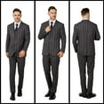 thumbnail image 5 of Antonio Uomo Men’s Plaid Suit Set – Slim Fit 3 Piece Blazer Two Button Jacket Vest Pants for Formal Business Wedding Party Prom Elegant Dress Suits Charcoal 56, 5 of 6
