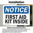 thumbnail image 3 of (2 Pack) First Aid Kit Inside OSHA Notice Sign 10 Inch X 7 Inch Vinyl Label Decal Sticker Weather Resistant, UV Protected for Workplace, Business, and Construction Site, Made in the USA, 3 of 7