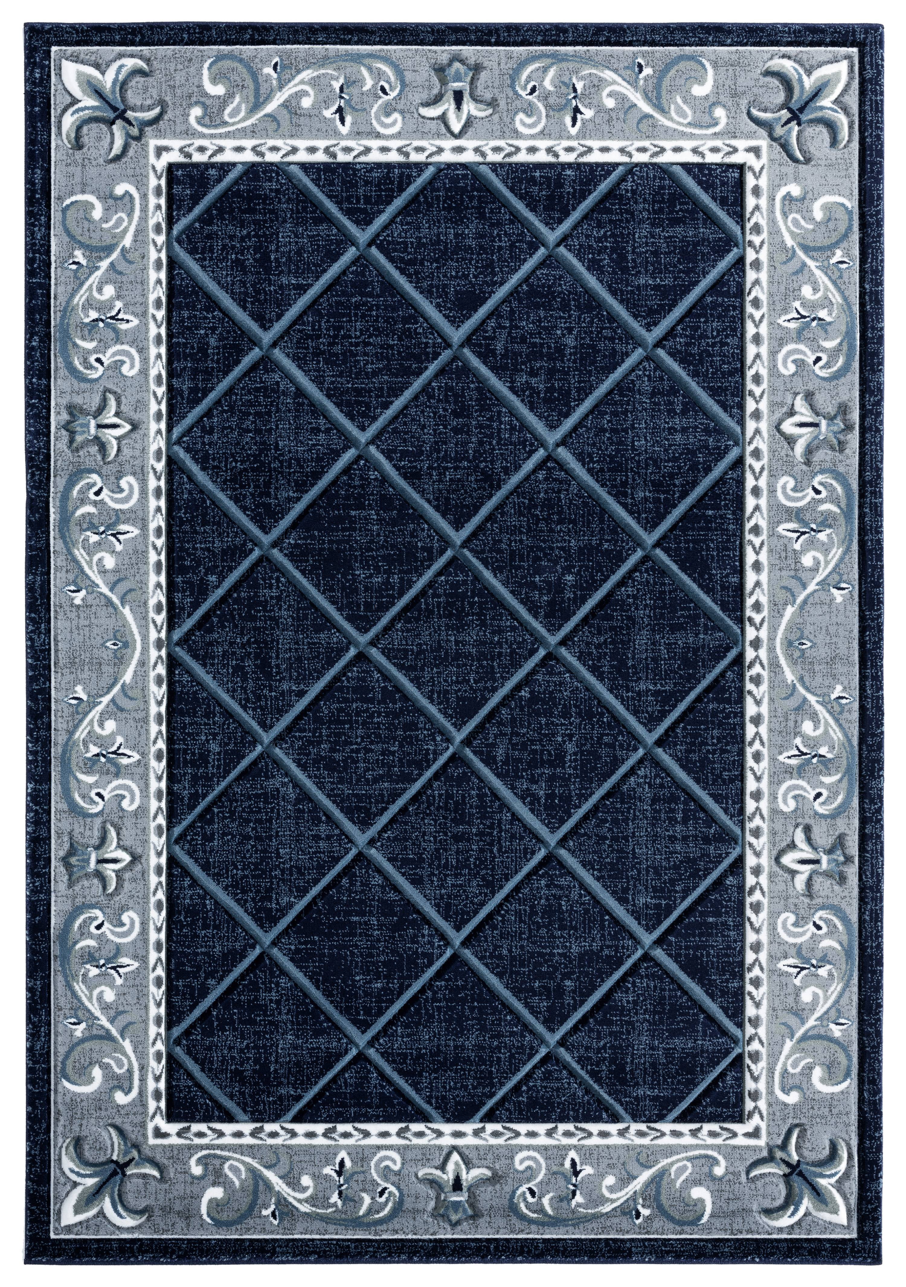 United Weavers Drachma Kengsley Transitional Border Accent Rug, Navy, 2'7" x 4'2"