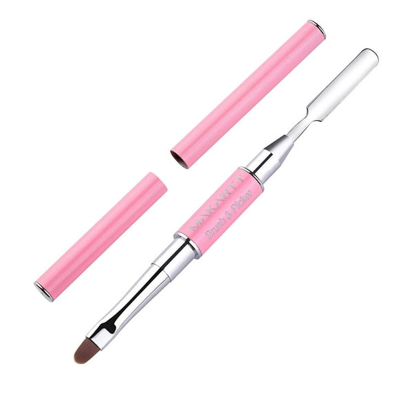 Makartt Pink Nail Brush & Picker, Dual-Ended Nail Brush Painting Pen Nail Art Tool