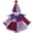 Purple, variant on WIBACKER Toddler Baby Girls' Clown Costumes Halloween Long Sleeve Tutu Romper Dress +Hat Cosplay Clothes 12-18 Months