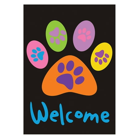 - Toland Home Garden Welcome Paws Double Sided Flag
