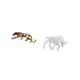 thumbnail image 5 of Escultura de toro majestuoso, figura animal de fusión, estatua moderna abstracta de resina, decoración para oficina, estantería, mesa o, 5 of 8