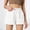White, variant on Bbyeadc Women's Linen shorts Straight Leg Bottoms Comfort Elastic Waist Solid Color Shorts Casual Mid Waist Short Pants,White(XL)