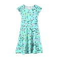 thumbnail image 4 of Little Girl Dress , Dresses for Kids 10-12,Girls Flutter Sleeve Floral Print Tiered Dress for Summer Casual Play and Party Wear, 4 of 5
