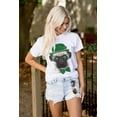 thumbnail image 4 of Cute St Pattys Day Leprechaun Pug Women's Graphic T Shirt Tees Brisco Brands S, 4 of 6