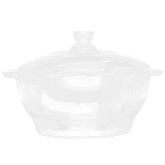 KONTONTY See Through Pot Glass Casserole Dish With Lid Slow Stewing 1Set