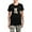 With Gray Camo Pant, variant on - Frenchie Women's Dark Pajamas - Women's Short Sleeve Print T-Shirt and Pants Dark Cotton Pajama Set