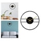 thumbnail image 4 of Relojes de pared Relojes silenciosos Decoración de pared para arte para dormitorio Cafetería Casa de campo Mesita de noche C Negro, 4 of 9