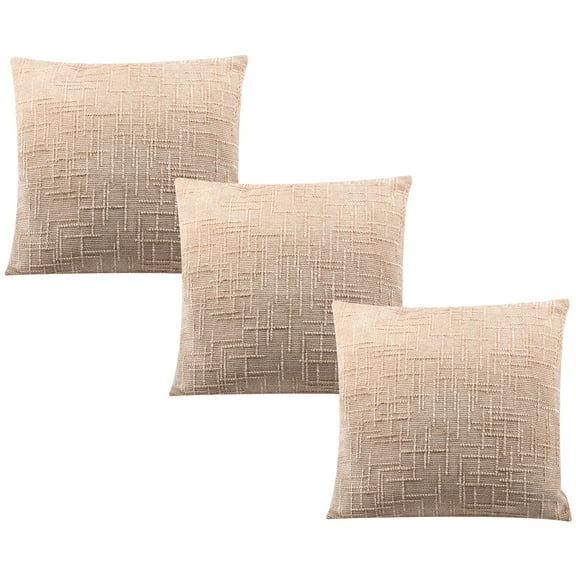 3 Pcs Throw Pillow Covers with Invisible Zipper Polyester Cushion Covers Decorative Pillow Cases All Season Use Throw Pillow Cases for Sofa Couch 18x18inch