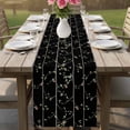 thumbnail image 4 of Sparrow Table Runner - 72 Inch Long Spring Birds on The Branches Vintage Country Black Cotton and Linen Blended Dress Scarves Farmhouse Table Runner for Kitchen Dining, Coffee Table, 13" x 72", 4 of 8