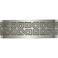 thumbnail image 3 of Titanium Brushed Greek Key Laser Design 8mm Flat Band (Size 11) Made In China tb33e-11, 3 of 5