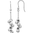 thumbnail image 1 of Sterling Silver Rhodium-Plated Beads Dangle Earrings (51 X 11) Made In Italy qe14405, 1 of 5