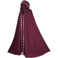 thumbnail image 3 of Capa con capucha gótica Vintage Medieval para hombres y mujeres, capa de Halloween, capa de vampiro, diablo, mago, bata vikinga, vestido de fiesta, disfraz de Cosplay, 3 of 3