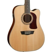Washburn Heritage 10 Series HD10SCE12 12-String Dreadnought Cutaway Acoustic Electric Guitar, Rosewood Fretboard, Natural