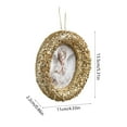 thumbnail image 3 of Luoshdecor Picture Frames Hanging Ornament,Gold Sliver Glitter Photo Frame for Christmas Tree Home Decor 5.3 in, 3 of 6