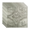 thumbnail image 1 of FASÄDE Traditional Style/Pattern 5 Decorative Vinyl 2ft x 2ft Lay in Ceiling Panel in Crosshatch Silver (5 Pack), 1 of 4