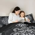 thumbnail image 5 of jejeloiu Gothic Damask Pattern Bedding Comforter Set,Victorian Baroque Twin Comforter Sets,White Black Bedding Set For Adults,Breathable Home Decor Reversible,2 Pieces, 5 of 8