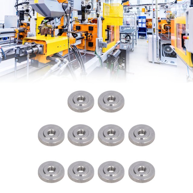 Knurled Thumb Nut, Hand Tightened Firm Thumb Screw Thin Type For Machine Tools For 3D Printer Beds For Cabinets